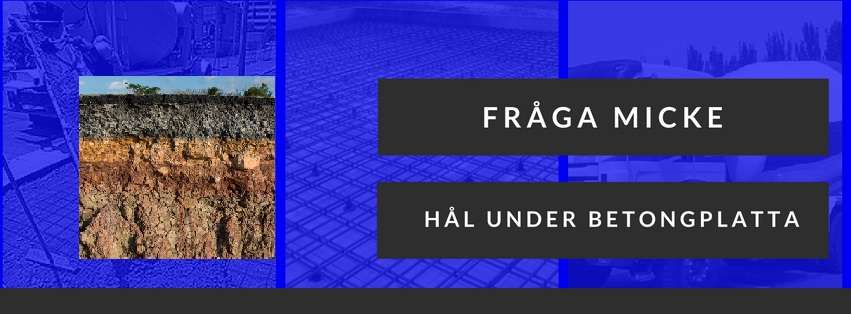 Hål under grundplattan
