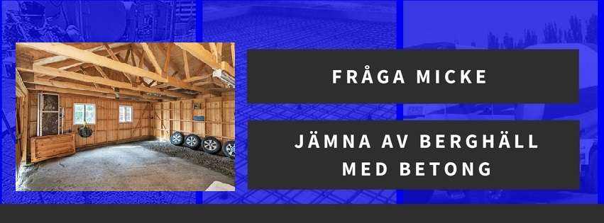 Jämna av berghäll med betong