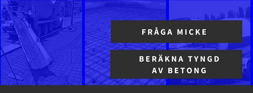 Beräkna tyngd av betong