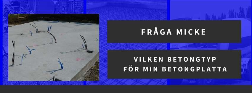 Vilken betongtyp ska jag ha för min garageplatta